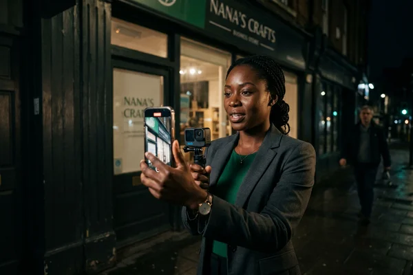 Video verification walkthrough of a Ghanaian shopfront