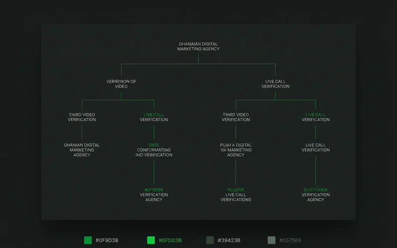 Verification flow diagram showing video and live-call paths